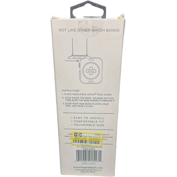 Posh Tech Sloan Skinny Rose Gold Stainless Steel Band for Apple Watch 38/40/41mm - Picture 2 of 8